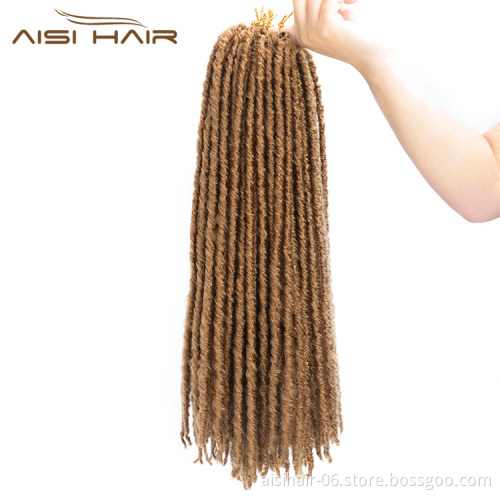 Aisi Hair 16 Inch Dreadlocks Crochet Braids Soft Goddess Faux Locs Crochet Hair Synthetic Braiding Hair 20 Inch Dreadlocks Braid